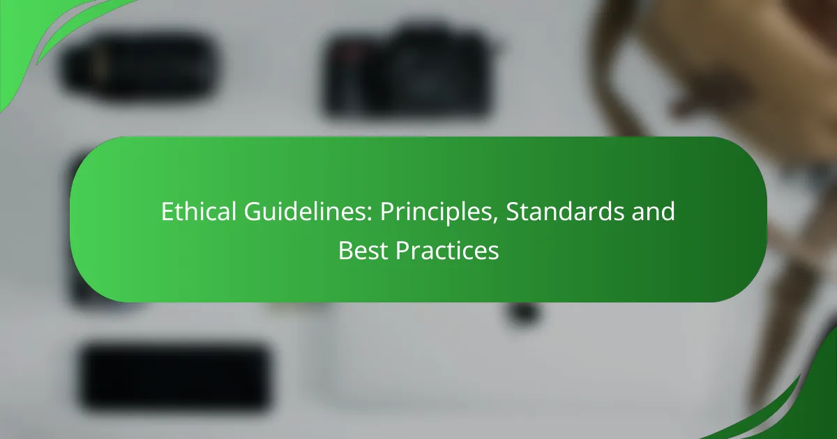 Ethical Guidelines: Principles, Standards and Best Practices