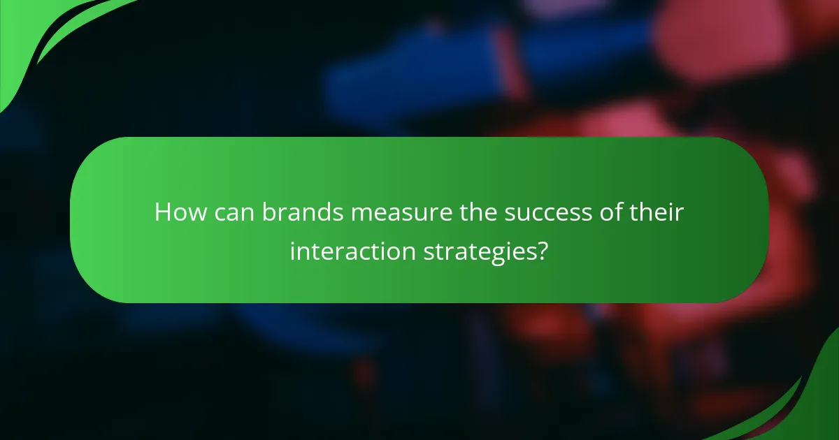 How can brands measure the success of their interaction strategies?